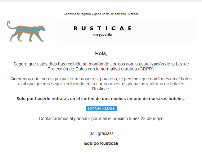 normativa RGPD email marketing Rusticae-email